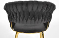 Designer Glamour Chair IRIS LUX, black