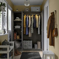 PAX / GULLABERG Wardrobe combination, dark grey/dark grey, 150x60x201 cm