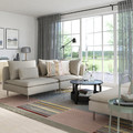 SÖDERHAMN 3-seat sofa, with open end/Fridtuna light beige