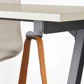 TROTTEN Desk, beige/anthracite, 160x80 cm