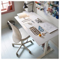 RODULF Desk sit/stand, white, 140x80 cm