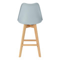 Bar Stool Norden Wood, low, PP, grey