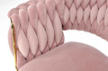 Designer Glamour Chair IRIS LUX, powder pink