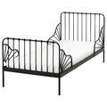 MINNEN Extendable bed, black, 80x200 cm