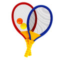 Beach Tennis Rackets with 2 Balls 3+