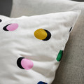 RUNDKRASSING Cushion cover, white multicolor/dot pattern, 50x50 cm