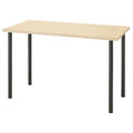 MITTCIRKEL / ADILS Desk, lively pine effect black, 120x60 cm