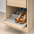 KOMPLEMENT Pull-out tray with shoe insert, white stained oak effect/light grey, 50x58 cm