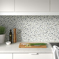 LYSEKIL Wall panel, double sided white marble effect/terrazzo effect, 119.6x55 cm