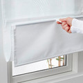 RINGBLOMMA Roman blind, white, 60x160 cm