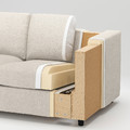 VIMLE 3-seat sofa with chaise longue, with headrest, Hallarp beige