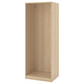 PAX Wardrobe frame, white stained oak effect, 75x58x201 cm