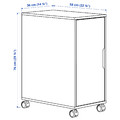 ALEX Storage unit on castors, white/black, 36x76 cm