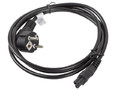 Lanberg Notebook Power Cable EU (MIKI) IEC 7/7 - IEC 320 C5 1.8M VDE, black