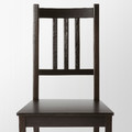 HAUGA / STEFAN Table and 2 chairs, grey/brown-black, 74x74 cm