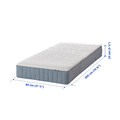 VALEVÅG Pocket sprung mattress, medium firm/light blue, 80x200 cm