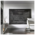 BJÖRKSTA Picture with frame, periodic table/black, 200x140 cm