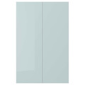 KALLARP 2-p door f corner base cabinet set, high-gloss light grey-blue, 25x80 cm