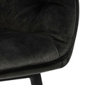 Chair Brooke, velvet, dark grey