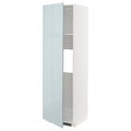 METOD High cab f fridge or freezer w door, white/Kallarp light grey-blue, 60x60x200 cm