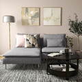 SÖDERHAMN 2-seat sofa with chaise longue, Tonerud grey