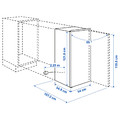 FÖRKYLD Fridge with freezer compartment, IKEA 500 integrated, 174/14 l