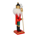 Nutcracker Christmas Decoration 15cm, red/crown