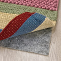 BRÖNDEN Rug, low pile, handmade multicolour/red, 133x195 cm