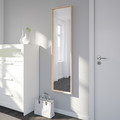 NISSEDAL Mirror, white stained oak effect, 40x150 cm