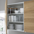 ENHET Wall storage combination, white/oak effect, 80x32x150 cm