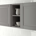 TORNVIKEN Open cabinet, grey, 20x37x40 cm