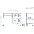 BESTÅ TV bench with doors, white/Studsviken/Stubbarp white, 120x42x74 cm