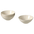 FÄRGKLAR Bowl, glossy beige, 16 cm, 4 pack