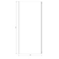 GoodHome Shower Screen Ledava 90 cm, matt black/transparent