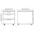 GALANT Drawer unit on casters, white, 45x55 cm