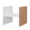 KALLAX Shelving unit, with 4 drawers with 2 shelf inserts/wave shaped white, 147x77 cm