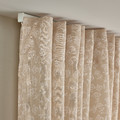 TRYSTÄVMAL Curtains, 1 pair, beige/white, 145x300 cm