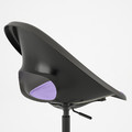 ELDBERGET / MALSKÄR Swivel chair + pad, dark grey black/lilac