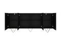 Four-Door Cabinet Scalia 190cm, matt black/gold legs