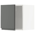 METOD Wall cabinet, white/Voxtorp dark grey, 40x40 cm