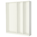 PAX 3 wardrobe frames, white, 200x35x236 cm
