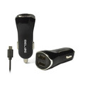 Beline Car Charger 2xUSB + microUSB 2.1A, black