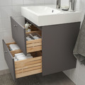 GODMORGON Wash-stand with 2 drawers, Gillburen dark grey, 60x47x58 cm