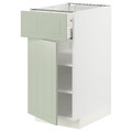 METOD / MAXIMERA Base cabinet with drawer/door, white/Stensund light green, 40x60 cm