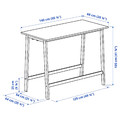 MITTZON Conference table, white, 140x68x105 cm