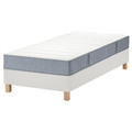 LYNGÖR Divan bed, Vesteröy medium firm/light blue white, 90x200 cm