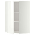 METOD Corner wall cabinet with shelves, white, Ringhult white, 68x100 cm