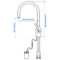 INSJÖN Kitchen faucet w sensor, chrome plated