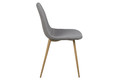 Upholstered Dining Chair Wilma, grey/oak