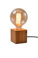 GoodHome Table Lamp Qausuit Bamb E27, square